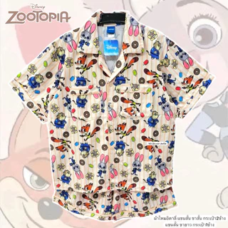[ลิขสิทธิ์แท้] ชุดนอนผ้าไหมอิตาลี ลาย Zootopia เนื้อนุ่มลื่น อก 44 นิ้ว ใส่สบาย ไม่ร้อน พร้อมส่ง