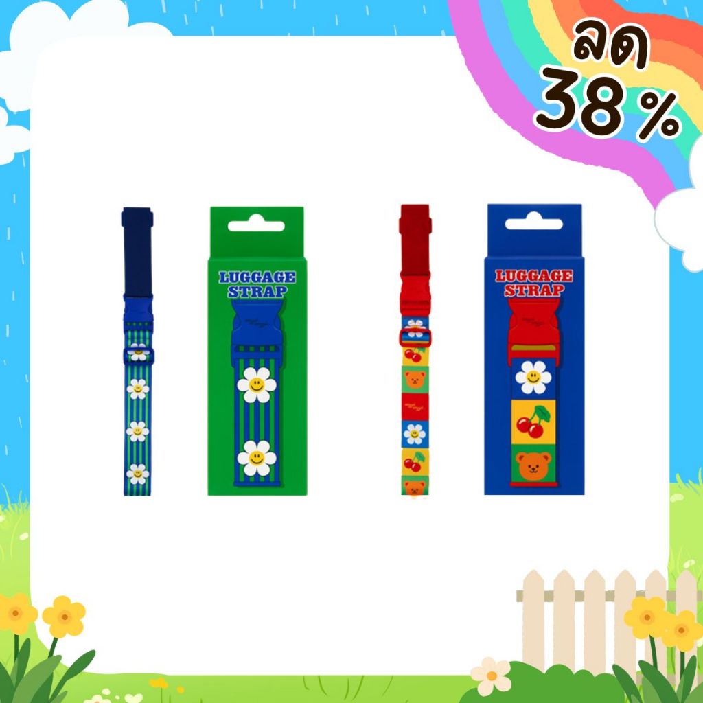 [พร้อมส่ง] สายรัดกระเป๋าเดินทาง Wiggle Wiggle Luggage Strap อุปกรณ์เสริมสำหรับเดินทาง ปรับได้