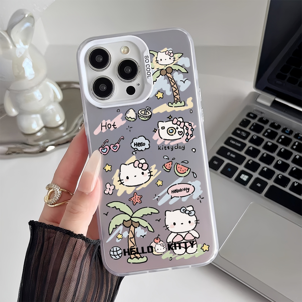 เคสไอโฟน11 ผู้หญิงเล็กๆน้อยๆ ซิลิโคนเกรดสูง เคสโทรศัพท์ For iPhone 11 13 15 12 14 16 Pro Max 7 8Plus XR X XS Max SE เคส