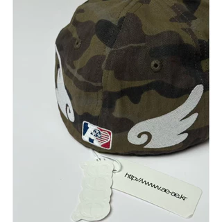 🇰🇷พร้อมส่งค่ะ! aeae AE SYMBOL ANGEL WING CAP หมวกแก๊ปลายพราง ปักปีกนางฟ้า สไตล์เกาหลี เท่มาก