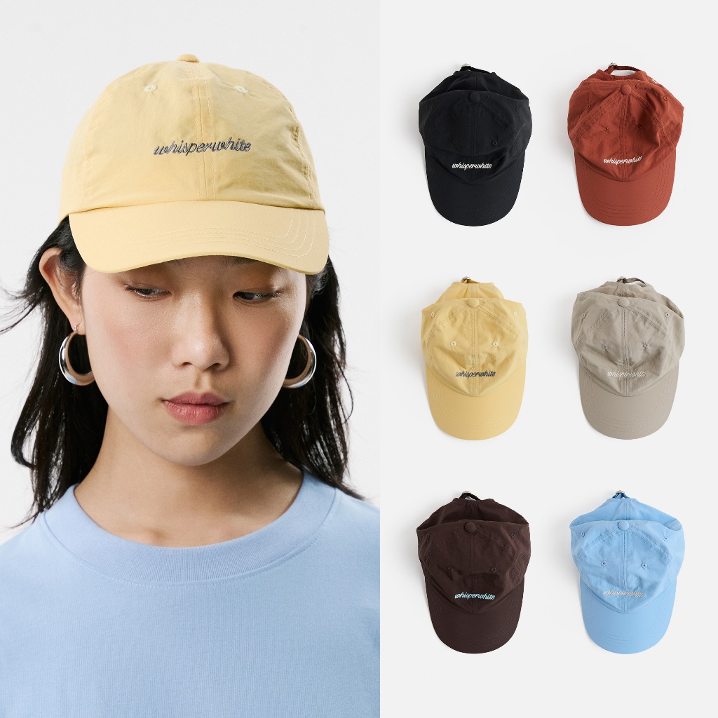 WHISPERWHITE - SCRIPT NYLON CAP หมวกผ้าไนลอน น้ำหนักเบา