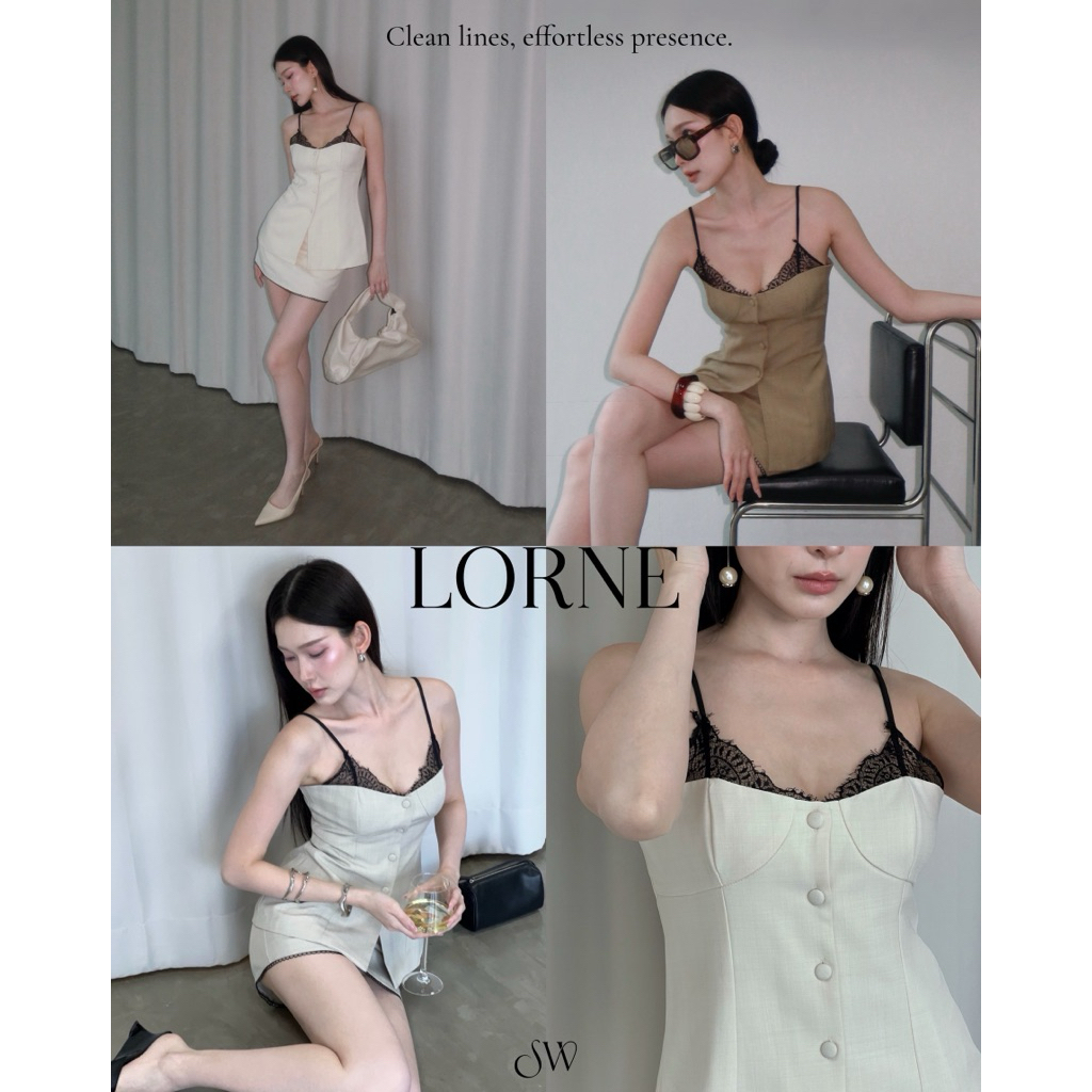 Lorne set ตัวเสื้อเป็นทรง structured cami เข้ารูป🤍