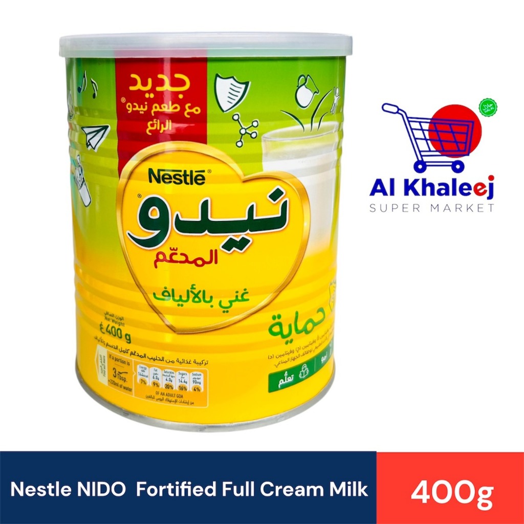 Nestle Nido Fortified Full Cream Milk Powder 400g เนสเล่ต์นีโด้ นมผง ขนาด 400 กรัม