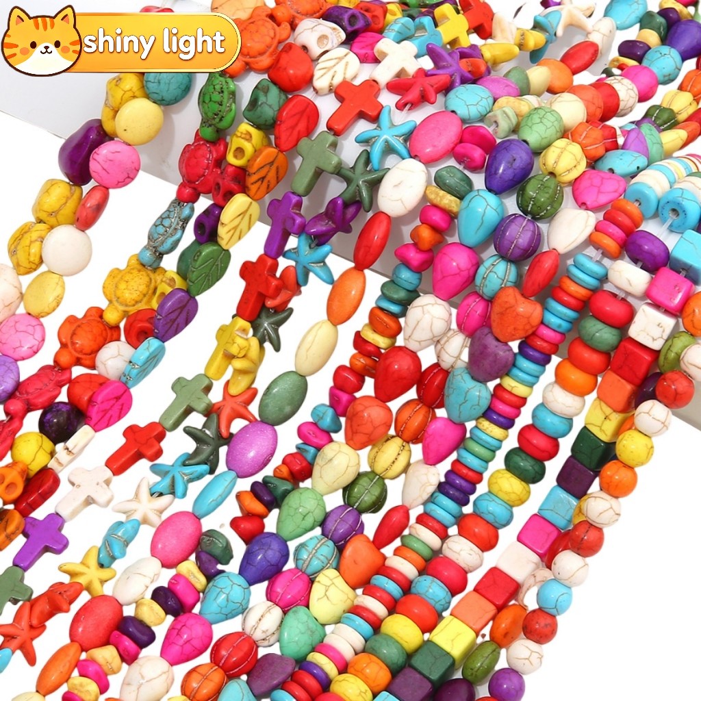 ลูกปัดหินสังเคราะห์หลากรูปทรง อุปกรณ์ DIY ทำสร้อยข้อมือ สร้อยคอ พวงกุญแจ เครื่องประดับ