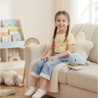 Hania kids พร้อมส่ง กางเกงยีนส์เด็กหญิงโทนฟ้า ใส่สบาย เทรนด์เกาหลี K5135716