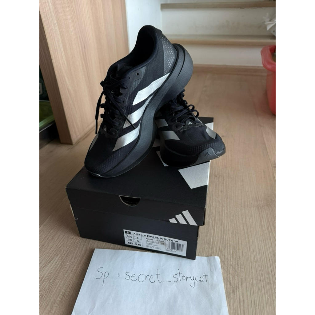 (ของแท้) adidas รองเท้าผู้หญิง Adizero Evo SL ไซส์ uk 5ของแท้ มือ2 ใส่1ครั้ง