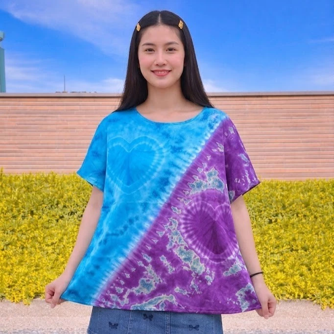 เสื้อมัดย้อมแขนปีก ผ้าแมมเบิร์ตสปัน อก 48 นิ้ว Lady Clothing thumbnail 6