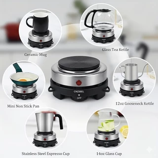 ☕☕☕สปอตกรุงเทพ⚡️ผลิตภัณฑ์ใหม่ เตาไฟฟ้าอเนกประสงค์ขนาดเล็กสำหรับ ต้มกาแฟ เตาขนาดพกพา เตาไ 500W ประหยัดพลังงาน เหมาะสำหรั