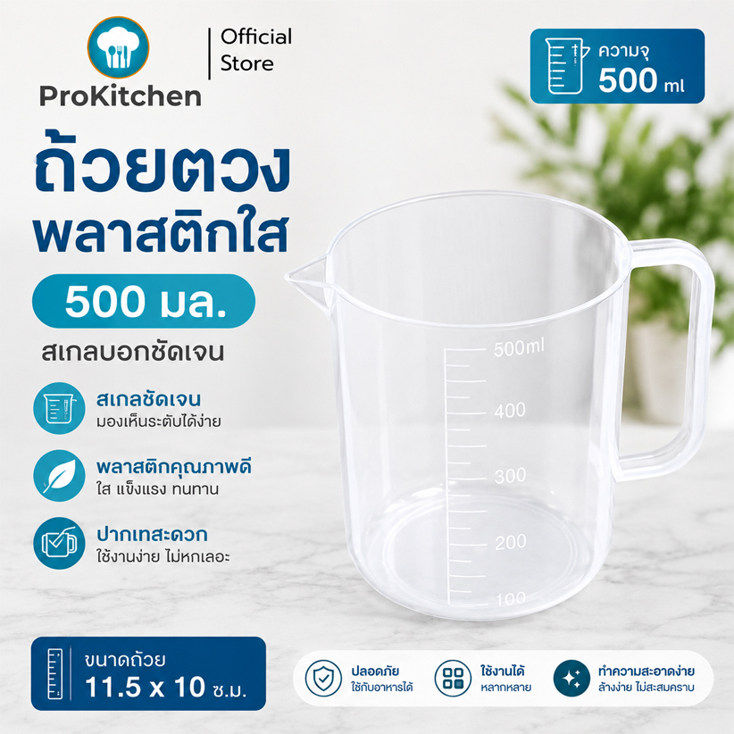 Kudzun ถ้วยตวง มี สเกล 500 ml. ProKitchen
