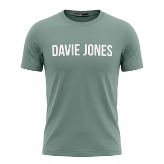 DAVIE JONES WOMEN [BE FEARLESS] เสื้อยืดผู้หญิง Logo Slim Fit T-Shirt สีขาว ดำ เบจ ชมพู กรม เขียว เขียวอมเทา LG0006