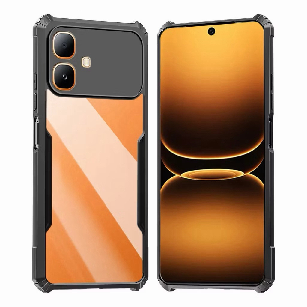 เคสขอบดำ HHL หลังใส่ สำหรับ infinix Smart20 กันกล้อง กันกระแทก