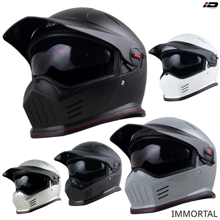 ID หมวกกันน็อค IMMORTAL หมวกสไตล์ Neo Classic Retro ใช้งานได้ทั้ง Street และ Offroad / Vintage