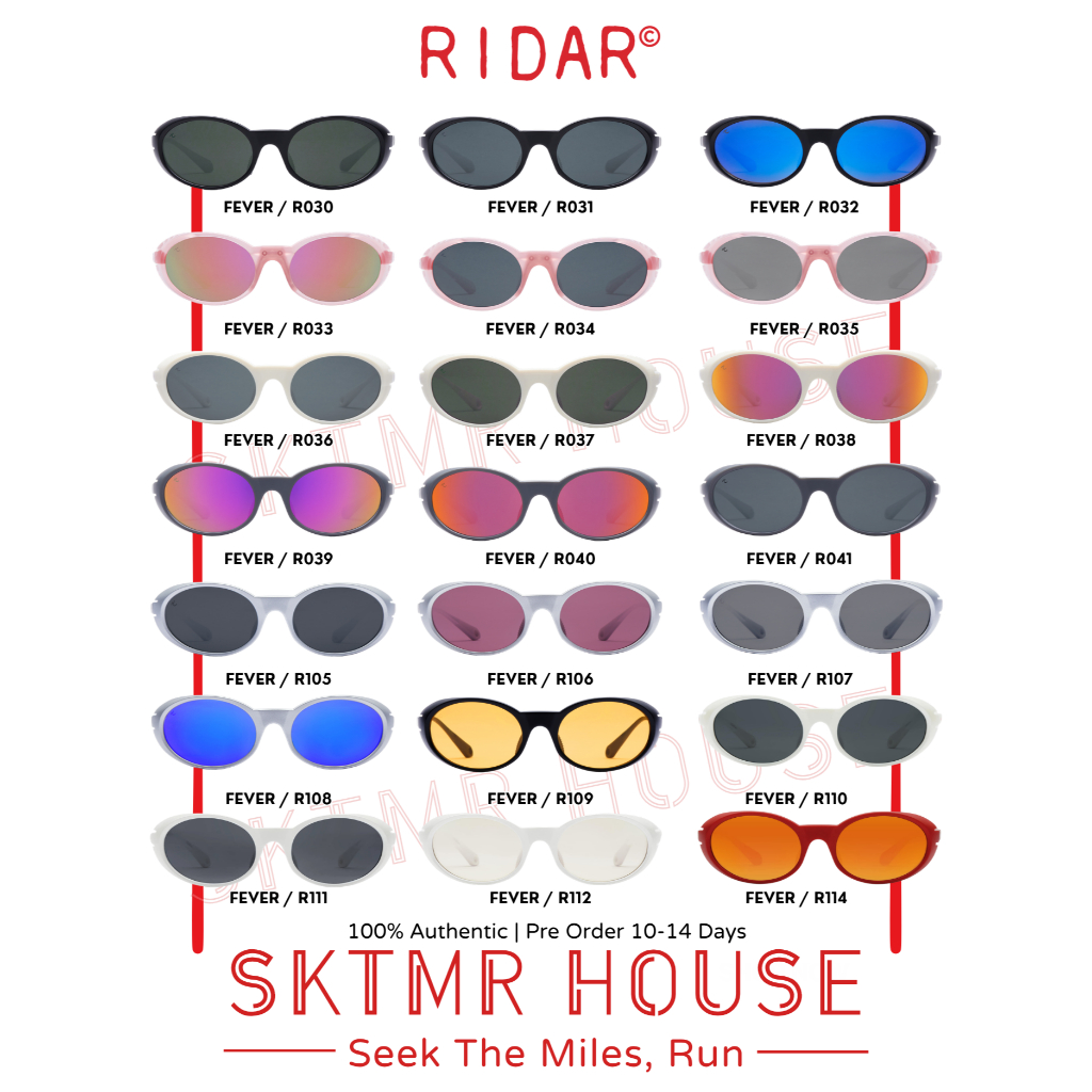 [PreOrder 10-21 วัน] แว่น Ridarรุ่น FEVER [ของแท้ นำเข้า จากS.Korea]