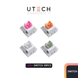 สวิตช์ (35 ตัว) Loga Chathai Nomyen Matcha Nomsod Mechanical Keyboard Switch 35pcs สวิตช์คีย์บอร์ด ชาไทย นมเย็น by UTECH
