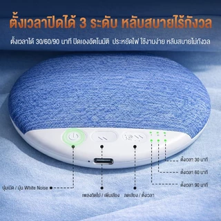 MIRO X3pro ลำโพงช่วยนอนใต้หมอน คุณภาพเสียงดีเยี่ยม บางพิเศษแค่ 1 ซม. มาพร้อมเสียงสีขาวช่วยให้หลับลึก บลูทูธ 5.4