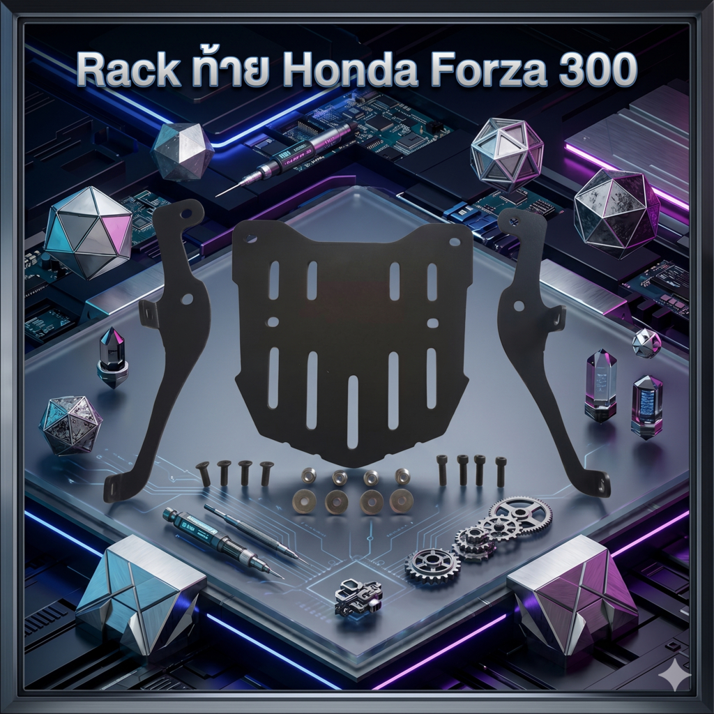 Rack ท้าย Honda Forza 300 เเบบเหล็กหนา