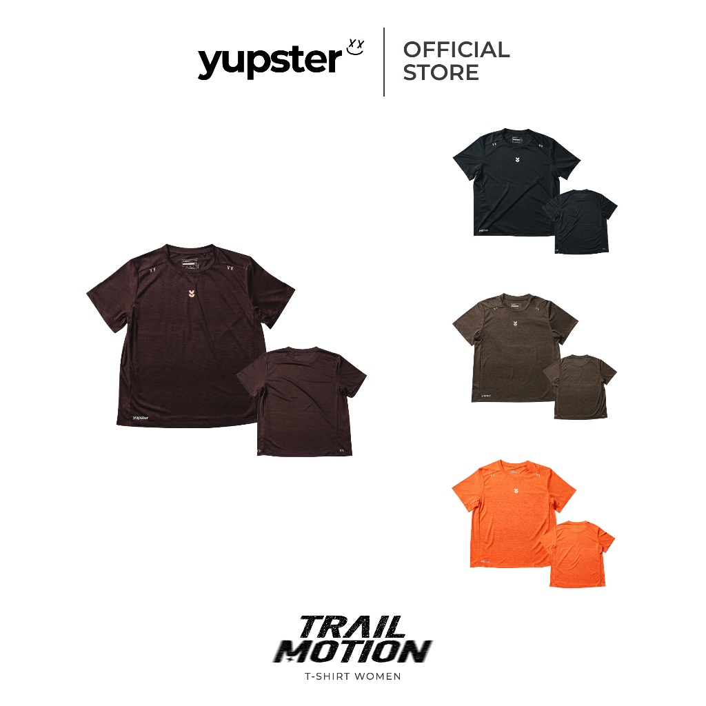 YUPSTER เสื้อวิ่งแขนสั้น ผู้หญิง รุ่น [ Trail Motion ] Women Running T-Shirt ผ้าเบา แห้งไว