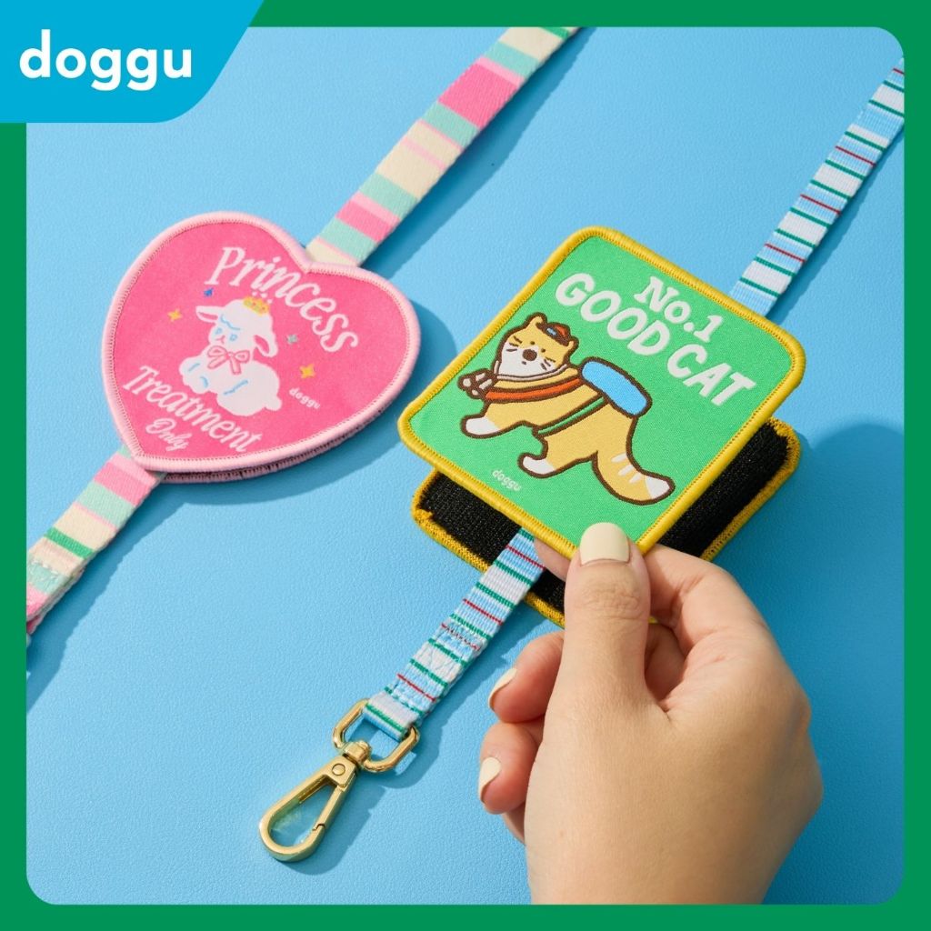 [พร้อมส่ง] Doggu Leash Wappen แผ่นแปะสายจูง รุ่น Willy