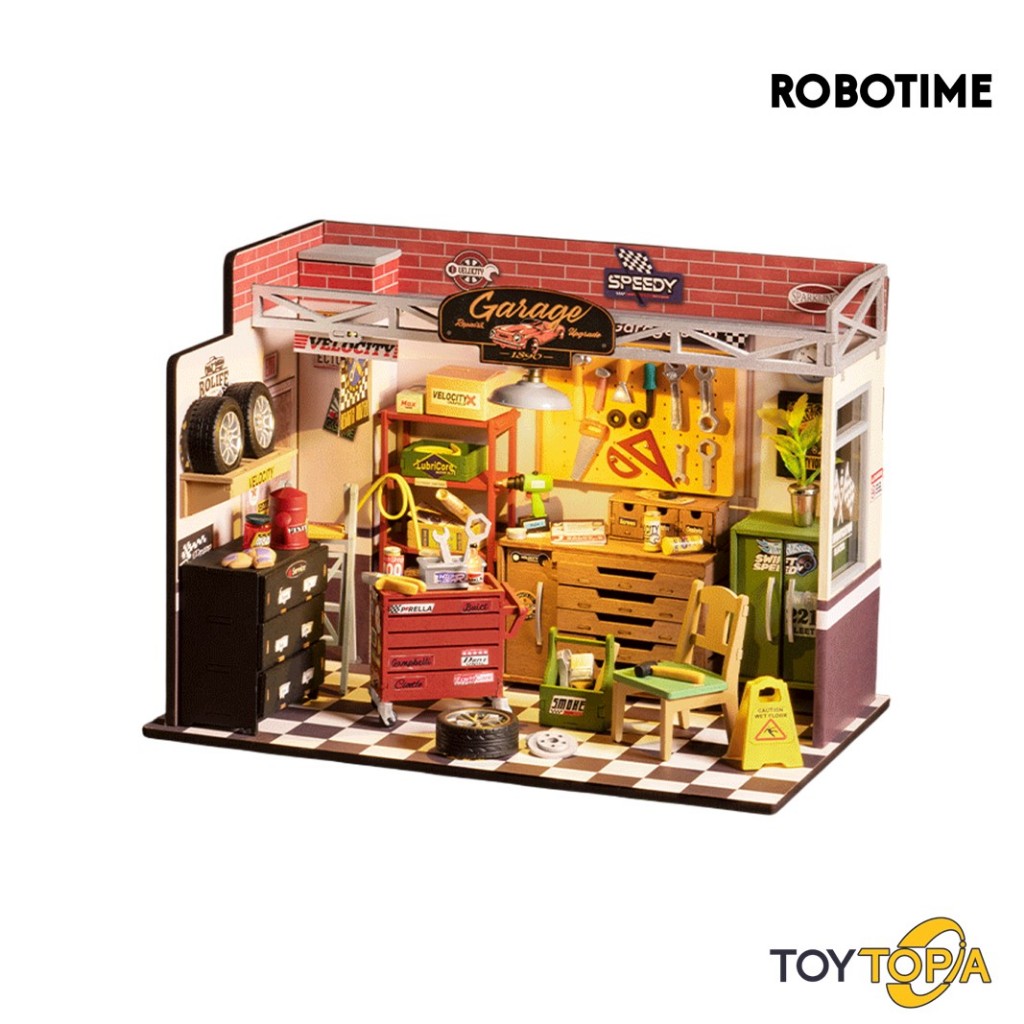 (120356) (DG165) Garage Workshop: DIY Miniature House By Robotime