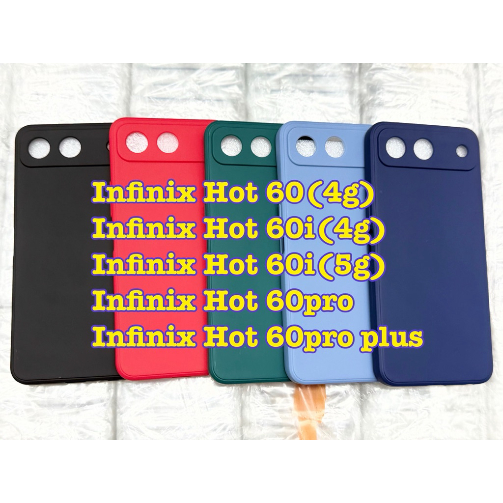 🥰พร้​อมส่งใน🇹🇭🥰เคสTPU​นิ่ม​สีพาสเทลคลุมกล้อง Infinix Hot 60(4G)/Hot 60i(4g)/Hot 60i(5g)/Hot 60pro/Hot 60 proplus