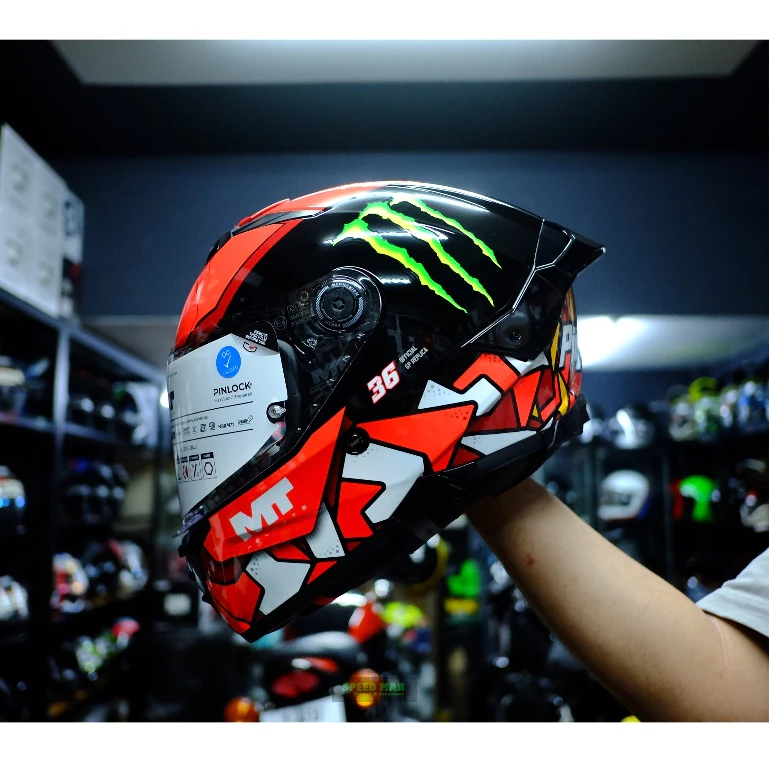 MT รุ่น Thunder 4R SV , BLADE 2 SV 2022 หมวกกันน็อคสีดำ แบบสปอร์ทัวริ่ง มีแว่นกันแดดด้านใน thumbnail 3