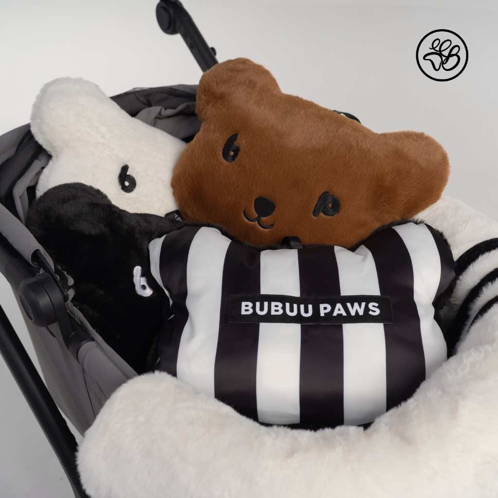 Bubuu Bear Pillow หมอนหมี หมอนหนุนสัตว์เลี้ยง ผ้าขนเฟอร์เกรดพรีเมียม ใช้ใยขนห่านเทียม ถอดซักได้