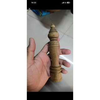 ด้ามไม้ ด้ามมีด ด้ามตะไบ ไม้สักพร้อมเจาะรู3.5cmx6.5นิ้ว