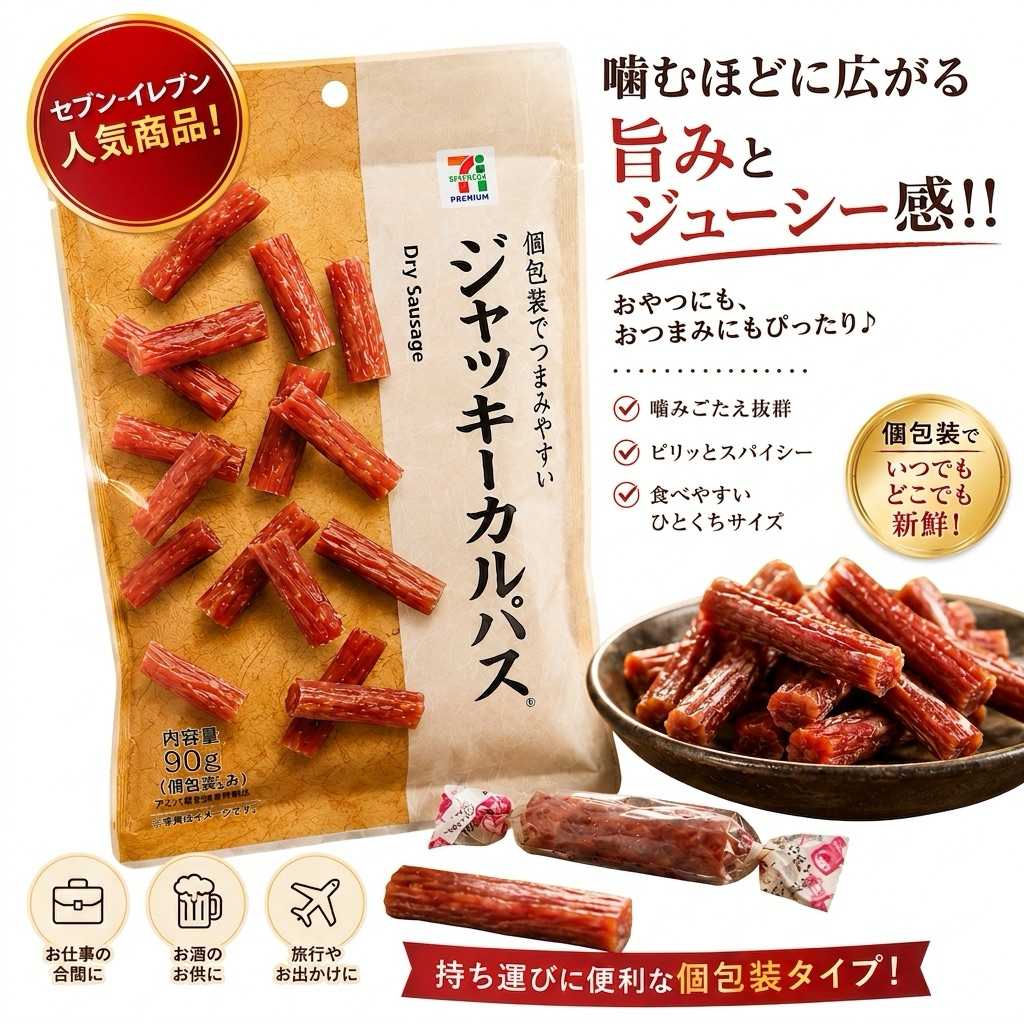Dry Sausage (ไส้กรอกแห้ง7-11 )แพคเกตใหม่