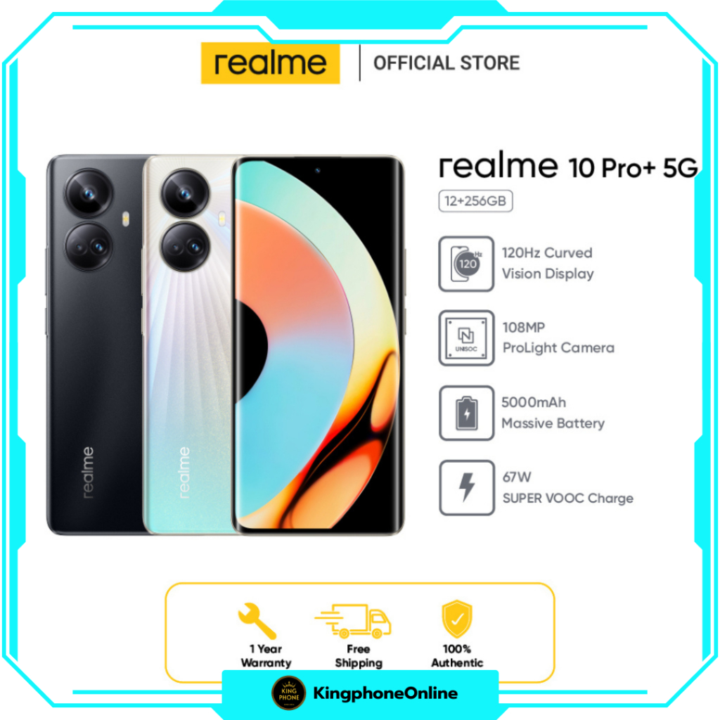 Realme 10 Pro+ 5G (12+256GB) มือ1 ประกันศูนย์ไทย
