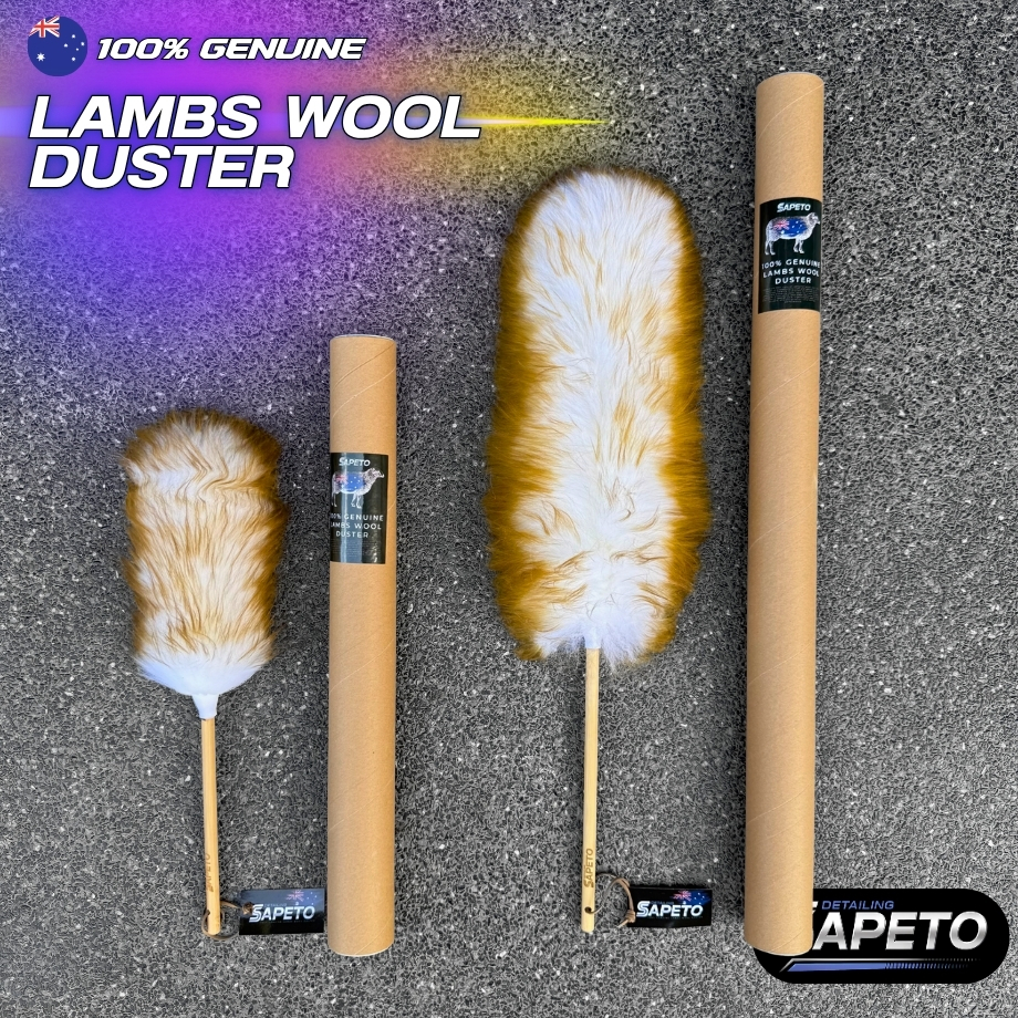 ไม้ปัดฝุ่นขนแกะแท้ 100% Lambs Wool Duster ขนหนานุ่ม ไม้ปัดฝุ่นขนแกะ ไม้ปัดฝุ่นรถยนต์