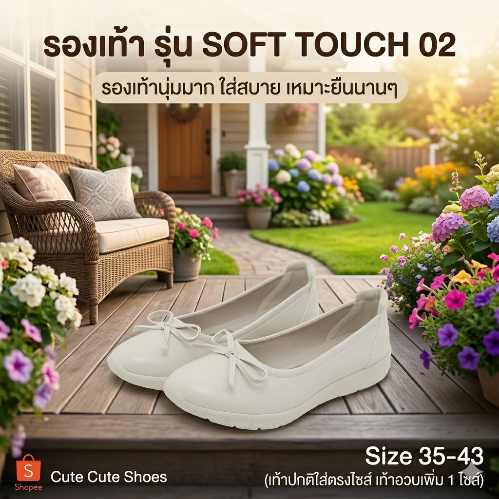 รองเท้าคัทชู รุ่น Soft touch-02 รองเท้านุ่มมากใส่สบายจริงๆ แม่ค้าคอนเฟริม ไม่กัดเท้าใส่ยืนนานไม่มีปัญหา