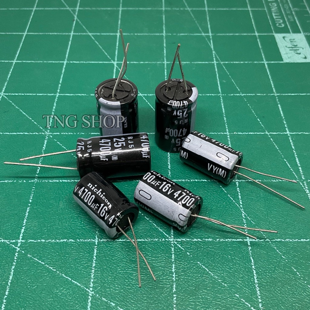 (ราคา1ตัว) C ตัวเก็บประจุ ค่า 4700uf 16V 25V Electrolytic Capacitor อิเล็กโตรไลท์ คาปาซิเตอร์ พร้อมส่ง