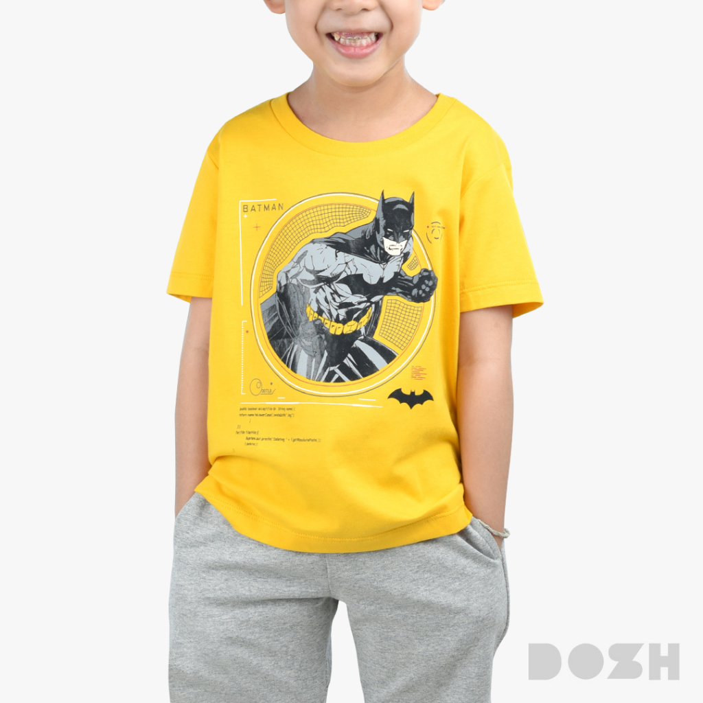 DOSH BOY'S T-SHIRTS BATMAN เสื้อยืดคอกลมเด็กชาย DBBT5176-YE (4-12)