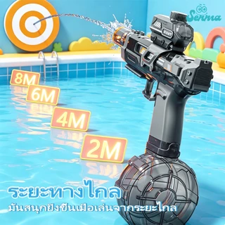 ของเล่น เครื่องฉีดน้ำไฟฟ้าสำหรับเด็ก ระบบอัตโนมัติ ปืนฉีดน้ำแบบยิงเร็ว มีแสงไฟกระพริบน่ารักปลอดภัย กิจกรรมกลางแจ้ง