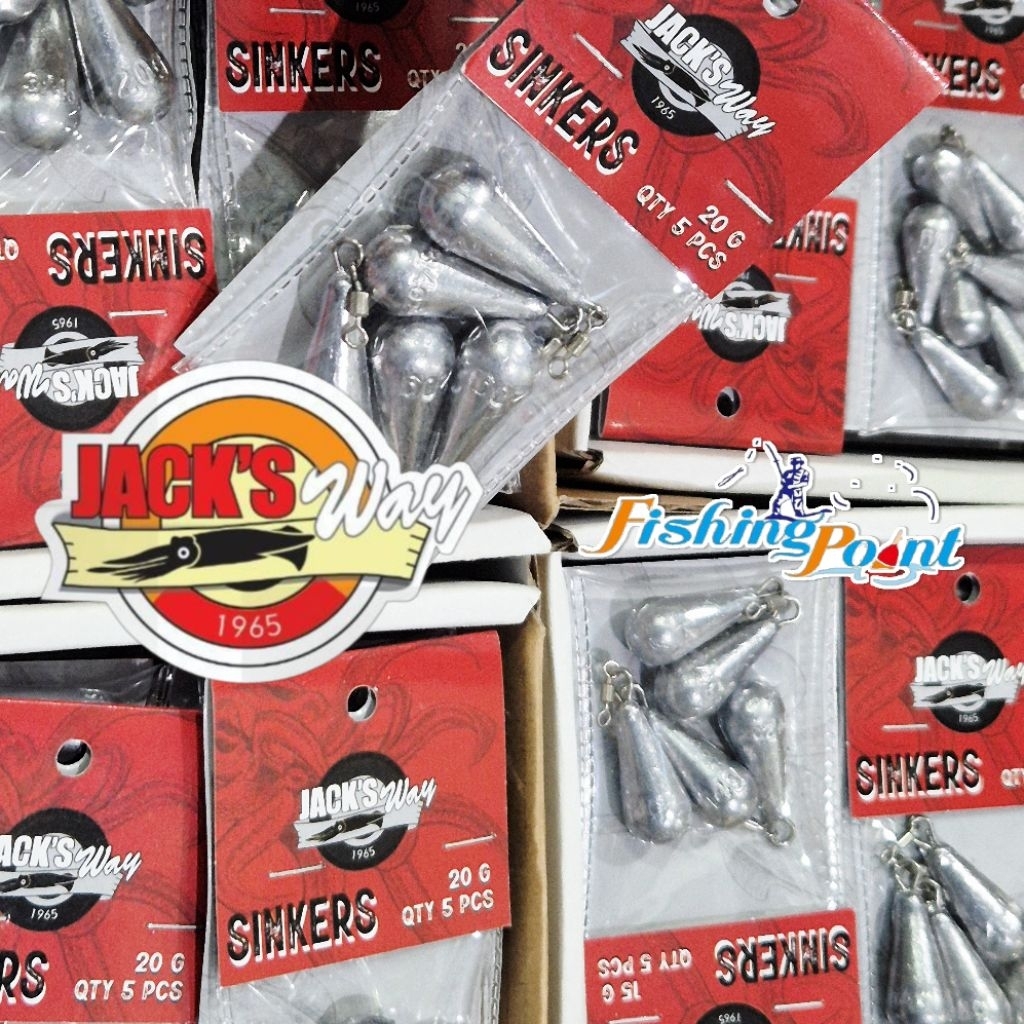 ตะกั่ว Drop shot ค่าย Jackway 3.5กรัม-20กรัม