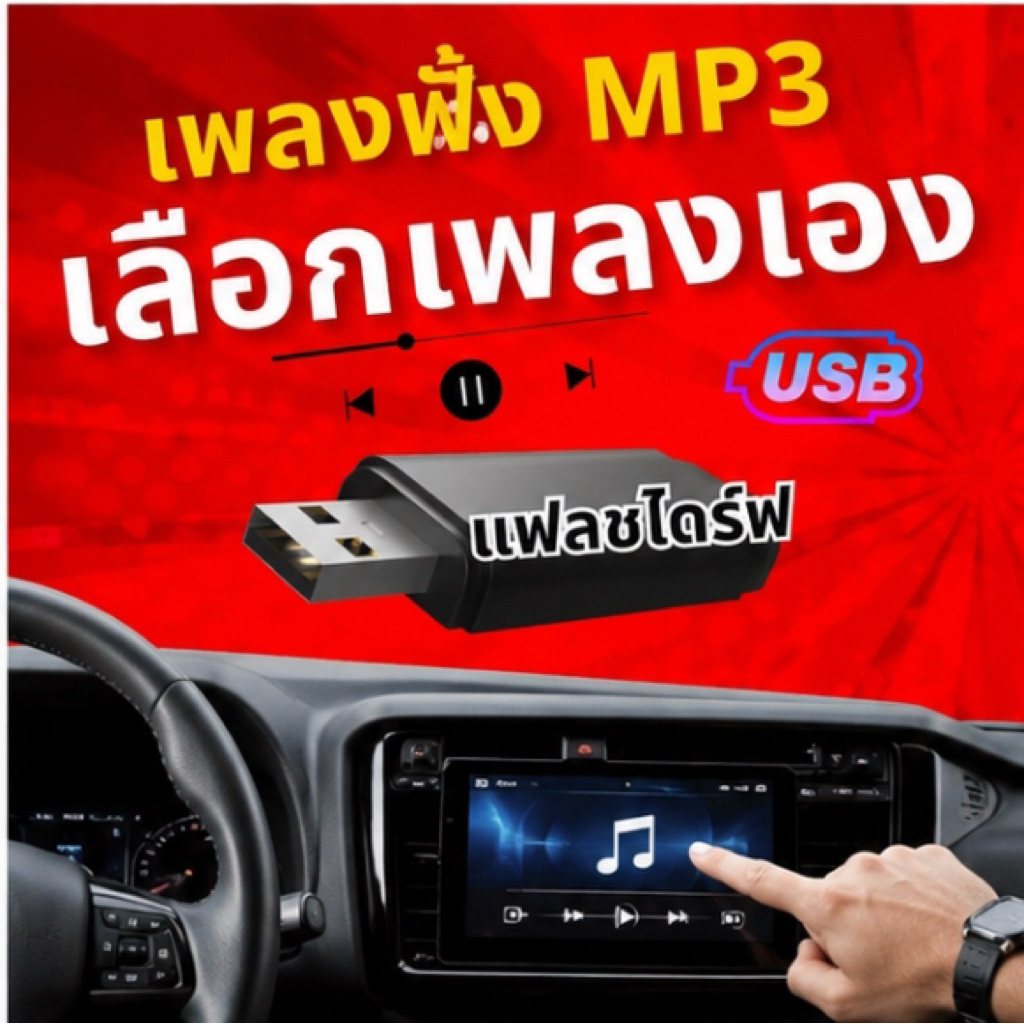 แฟลชไดร์ฟ USB MP3 เลือกเพลงเอง เพลงฟังสั่งทำ