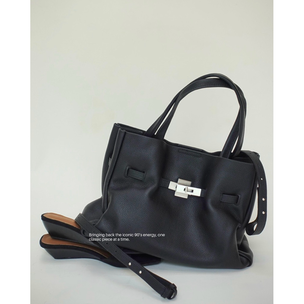 (Pre-order ส่ง21/07 ) picke | Studio90 bag #picke018 กระเป๋าทรงเชฟ กระเป๋าหนังวัวแท้