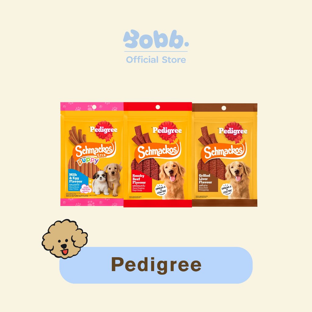 Pedigree Schmackos ขนมสุนัข ชแม้กโก้ เนื้อ/ตับ/นม