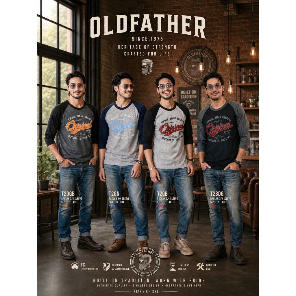 เสื้อแขนสามส่วนวินเทจ Original Vintage ( รหัสสินค้า T 2 )