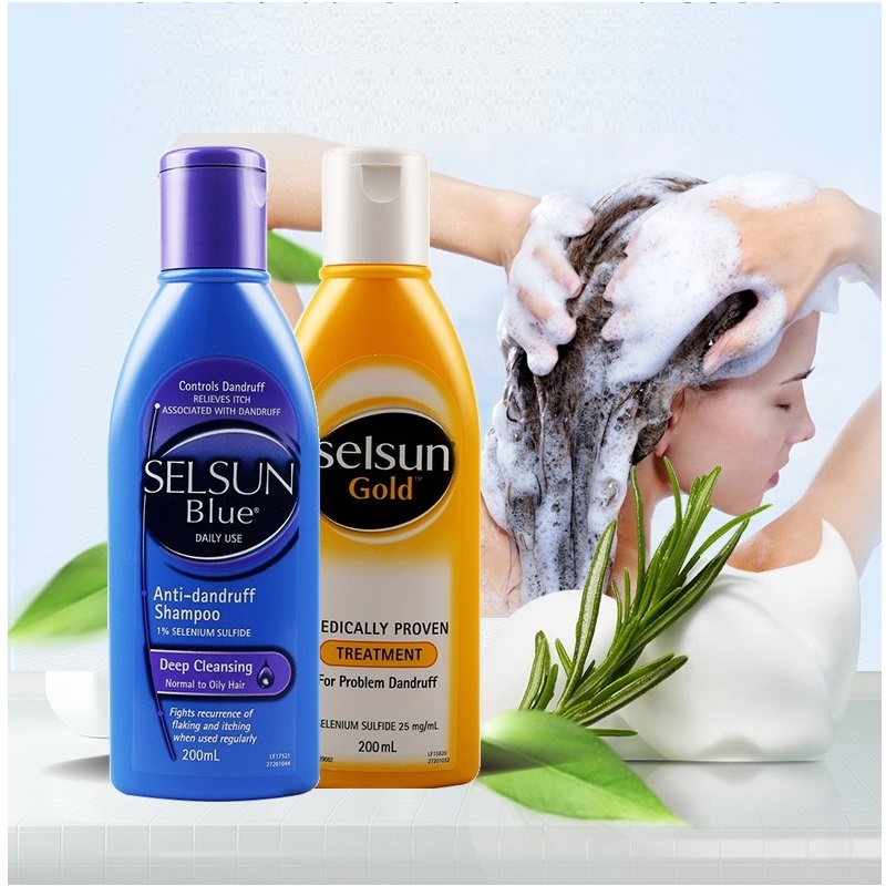 SELSUN 2.5% SELENIUM SULFIDE Anti-dandruff oil control Shampoo 200ml แชมพูขจัดรังแคออยล์อันทรงพลัง