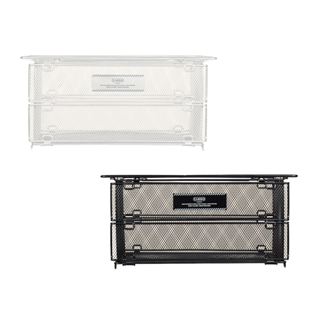Cargo container meshguard folding basket