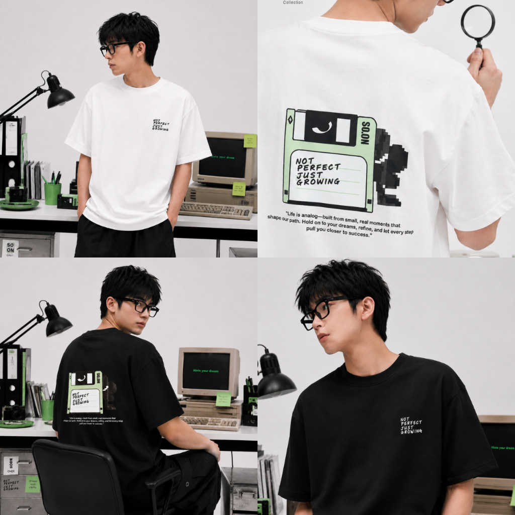 💿SO.ON Hints Your Dream : เสื้อยืดทรง Oversize ลาย Hidden Disk