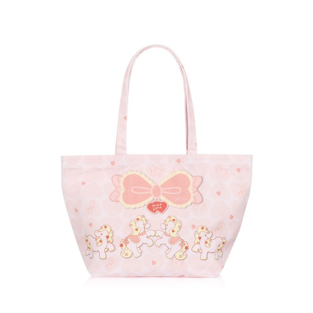 Dream kiss tote bag กระเป๋าลายโพนี่สีชมพู