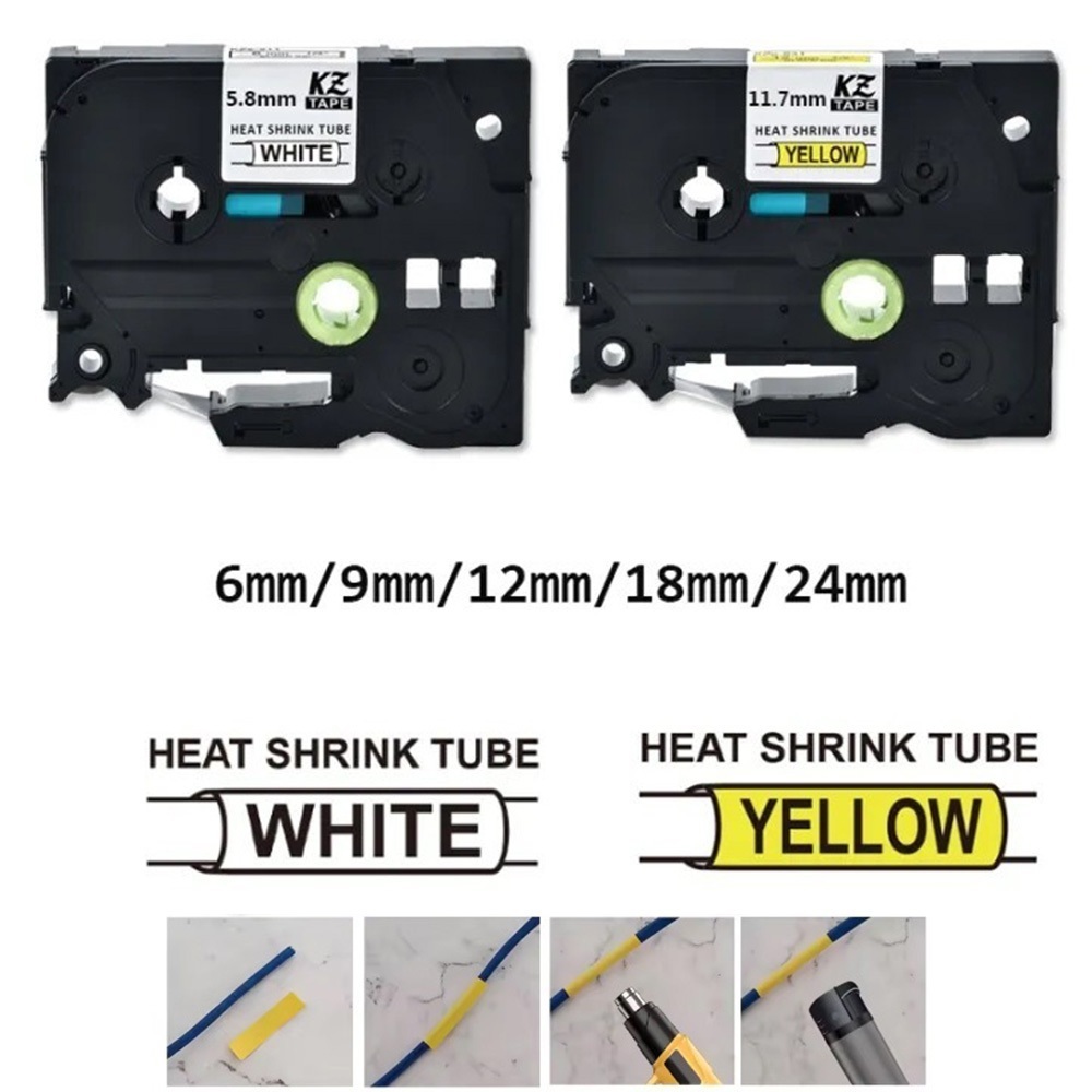1Pcs ความร้อนหดเทปสำหรับ Brother Hse-211 Hse-221 Hse-231 241 251 Hse 211 221 231 631 621สำหรับ P-Touch เครื่องพิมพ์