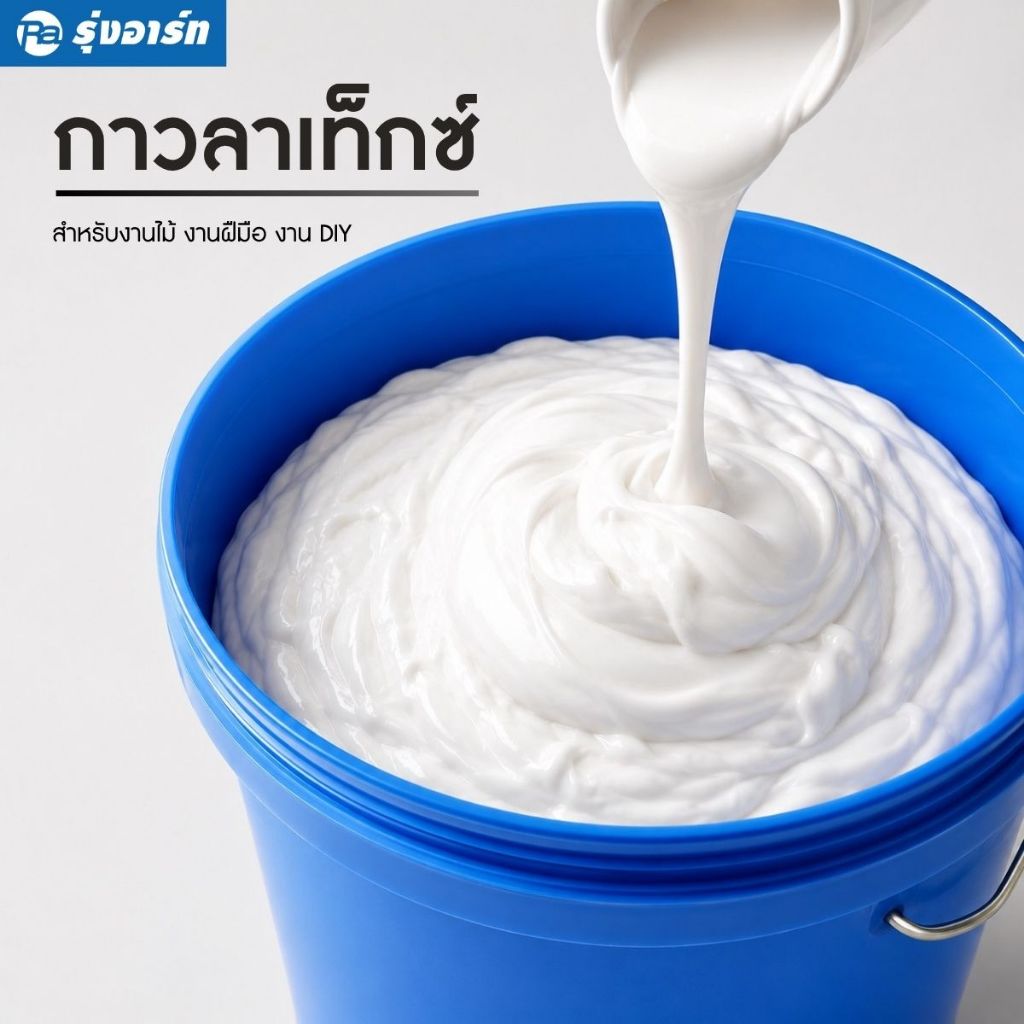 กาวลาเท็กซ์ LATEX ADHESIVE เนื้อกาวสีขาวข้น ใช้สำหรับงานไม้ งานฝืมือ งาน DIY