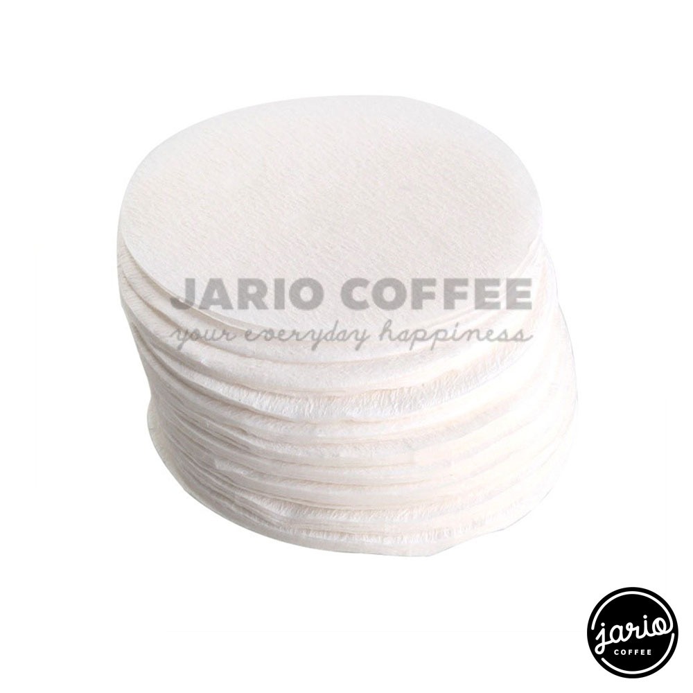 Jario กระดาษกรองกาแฟวงกลม 100แผ่น สำหรับหม้อต้มกาแฟ Moka Pot/AeroPress Paper Filter