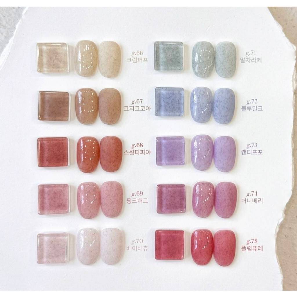 แยกขายสีเจลYogurt Nail Muffler velvet collection 10สีขนนก รูปที่ 2