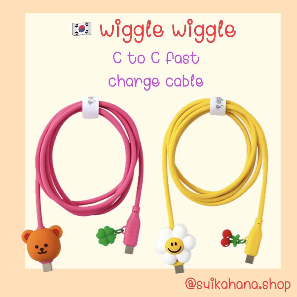 🇰🇷พร้อมส่ง‘แท้| wigglewiggle c to c fast charge cable,charger 2 หัว