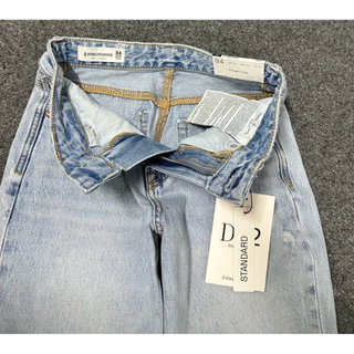 Str Straight Jeans กางเกงยีนส์สีฟอก เอวสูง สีสวย งานสวย