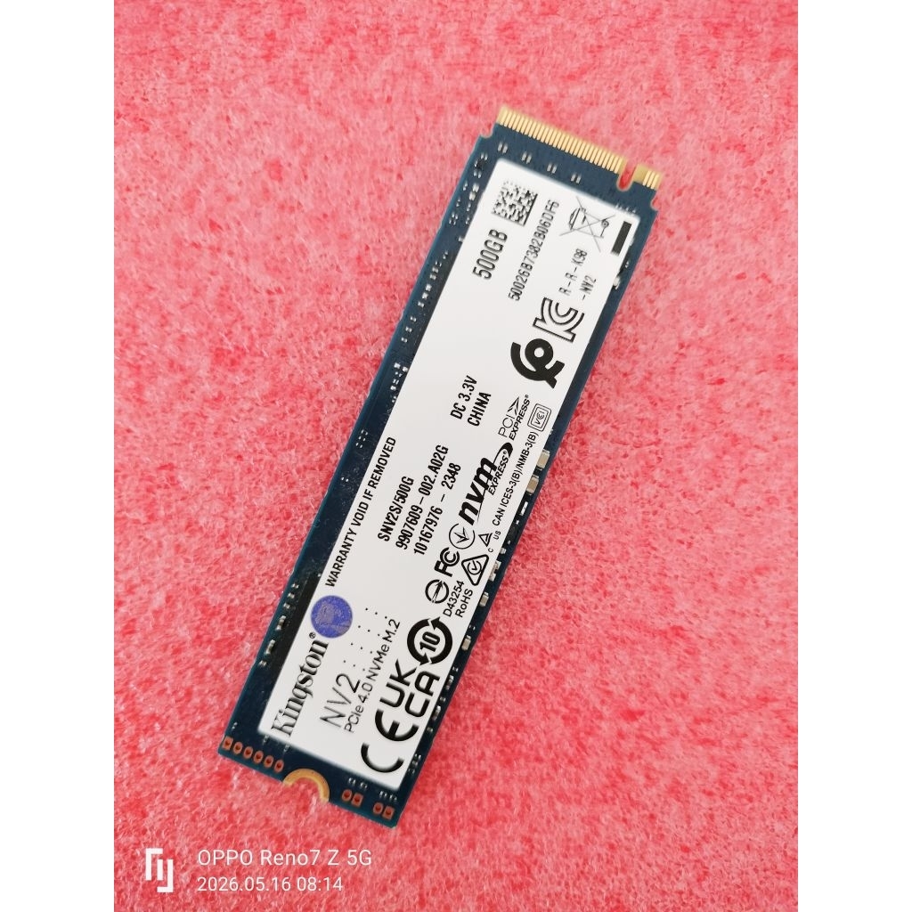 SSD 500GB KINGSTON NV2 PCIe 4 M.2 NVMe ดิสก์ 98℅ เทสรีวิวก่อนส่ง